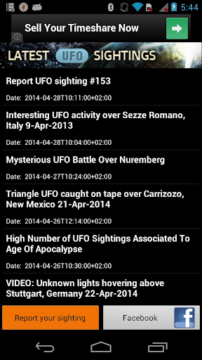 Latest UFO Sightings