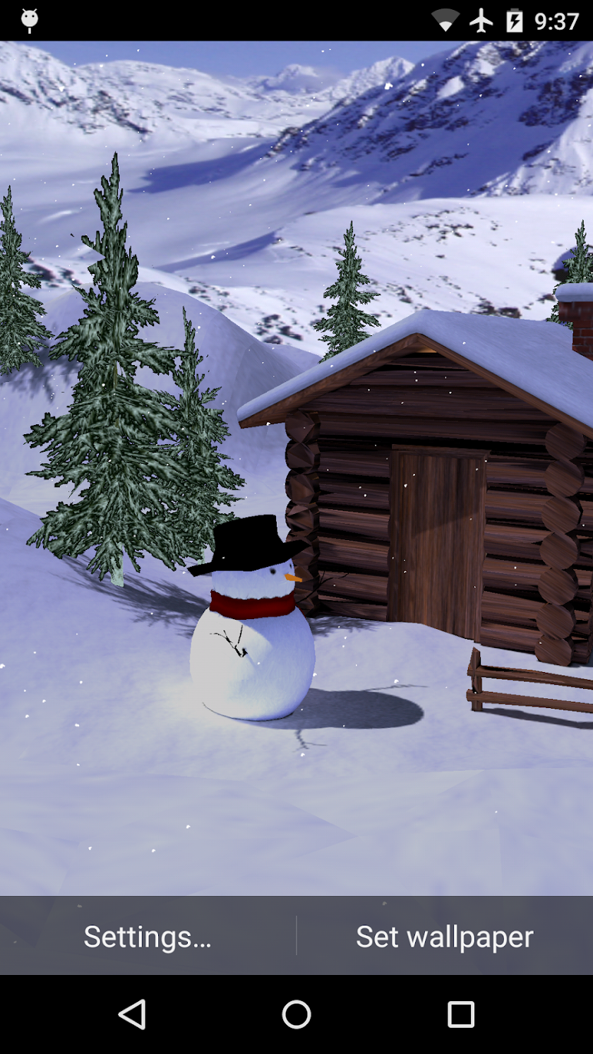 Winter Cottage Gyro 3D Screen 2