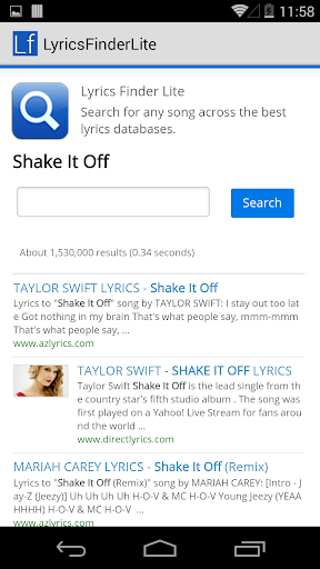 Lyrics Finder Lite