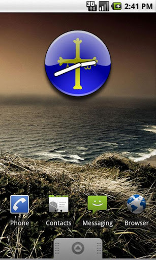 Asturias Flag Clock Widget