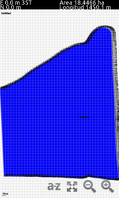 Android application GPS Area Calculation screenshort