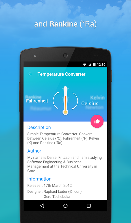 Temperature Metric Converter Android Apps on Google Play