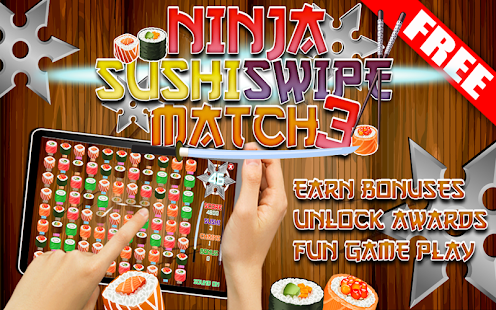 FREE Ninja Sushi Swipe Game Screenshots 0
