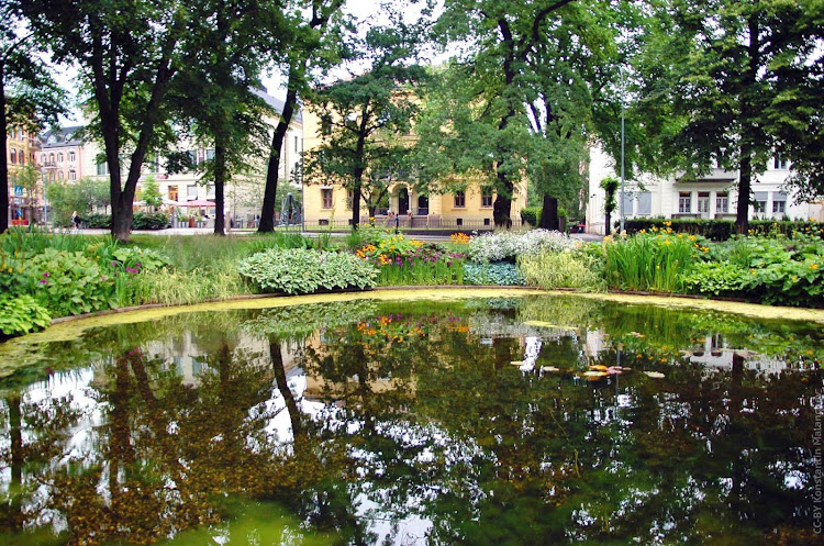 The Royal Garden in Oslo, Norway.