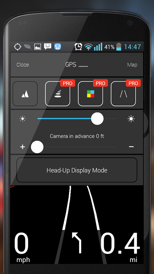 HUDWAY — GPS Navigation HUD Screen 3