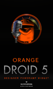 Poweramp Widget Orange Droid 5 Screenshots 0