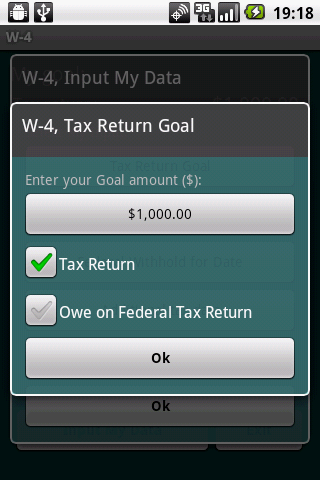W-4 Fed.Tax Return Management Screen 2