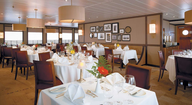 You'll find fine contemporary dishes with a French flair at Stella Bistro, aboard Windstar Cruises' Wind Surf.