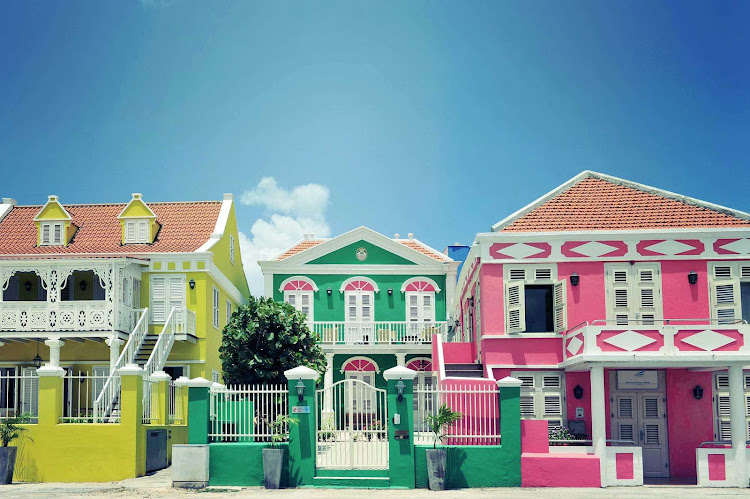 The brightly painted houses of Willemstad, Curacao, are world famous.
