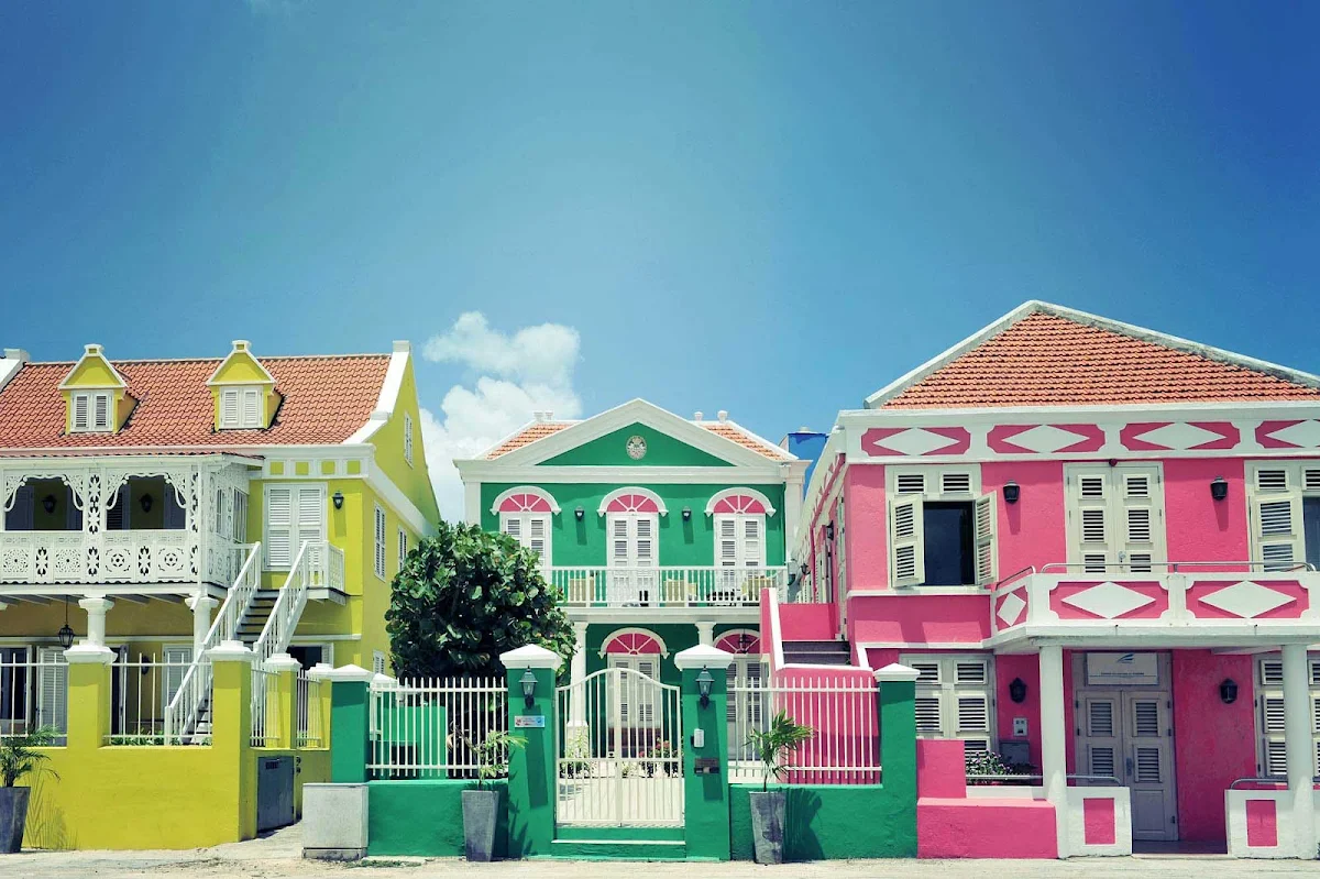 Curacao-Willemstad-houses - The brightly painted houses of Willemstad, Curacao, are world famous.