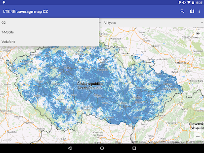 LTE 4G coverage map CZ Screenshots 0