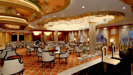 International-Cafe-seating - The International Café aboard your Princess cruise offers guests an easy dining option, no matter the time of day or night. (This is a shot aboard Royal Princess.)