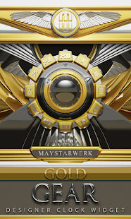 Lastest Clock Widget Gold Gear APK for Android