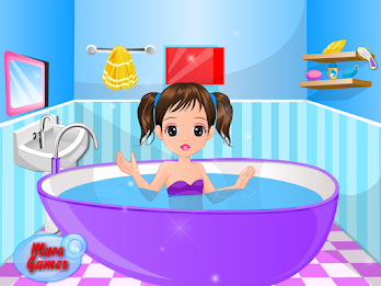 Little Girl Bathing poster 8
