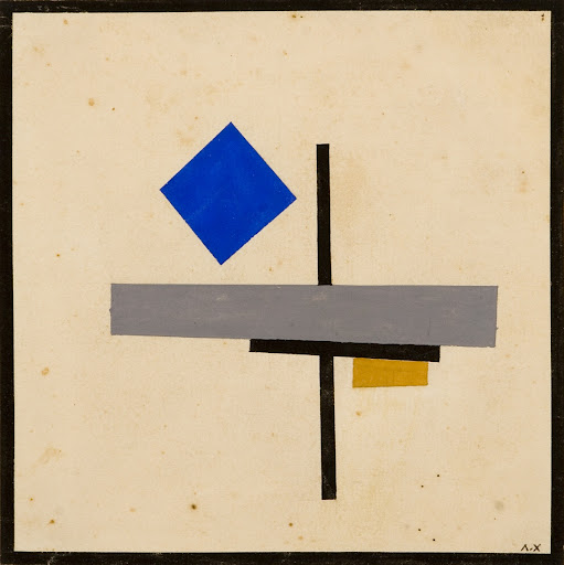 Suprematist Composition with Blue Square