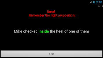 English Prepositions Training APK ภาพหน้าจอ #22