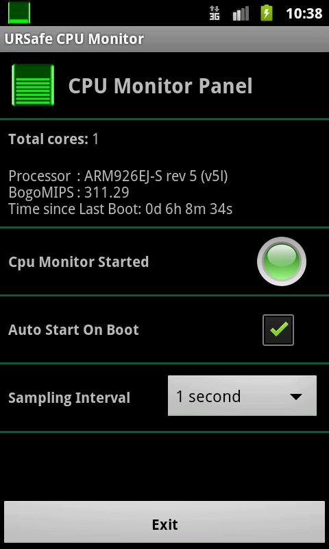 URSafe CPU Monitor PRO Screen 2