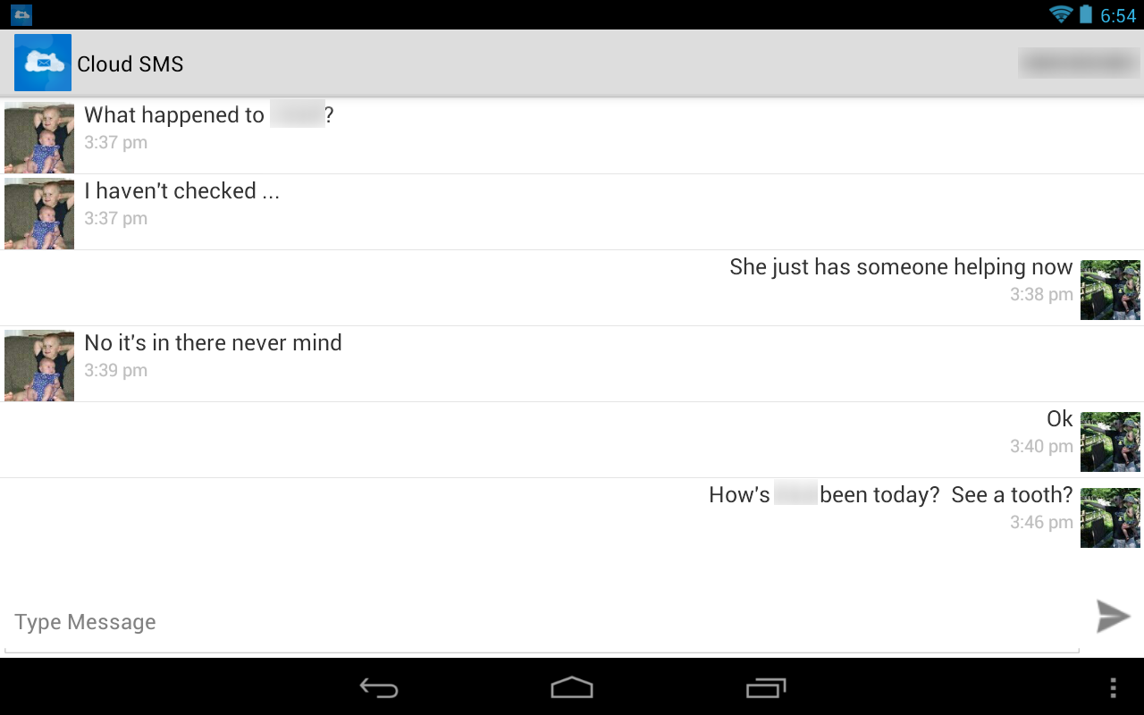Cloud SMS - Easy Tablet SMS! - screenshot