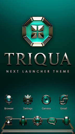 Next Launcher Theme Triqua 3D