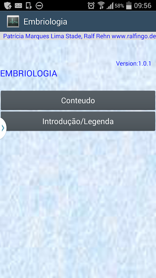 Android application Embriologia screenshort