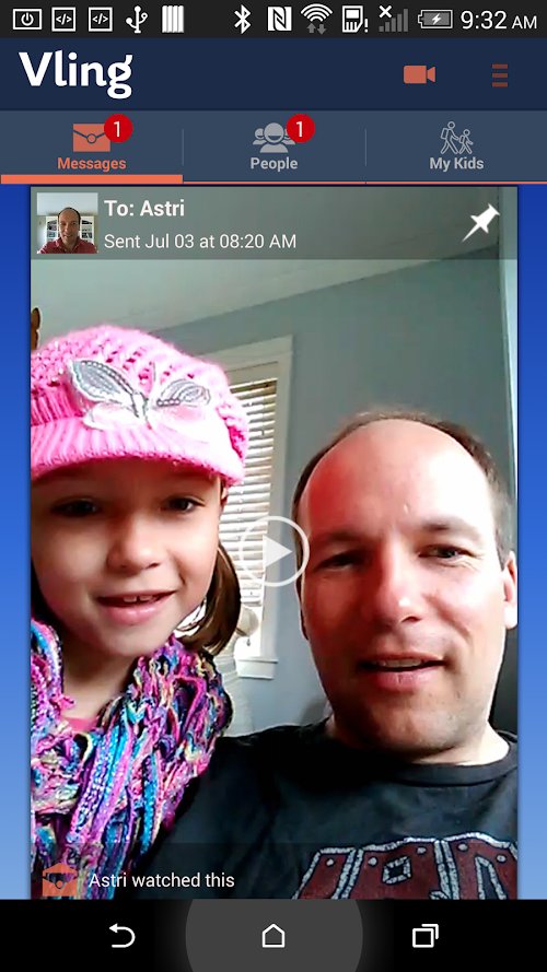 Android application Video Mail for Kids &amp; Families screenshort