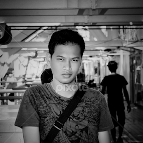 by Bhie Mha - Black & White Portraits & People
