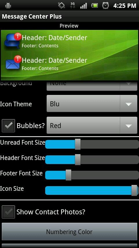 Message Center Plus Screen 3