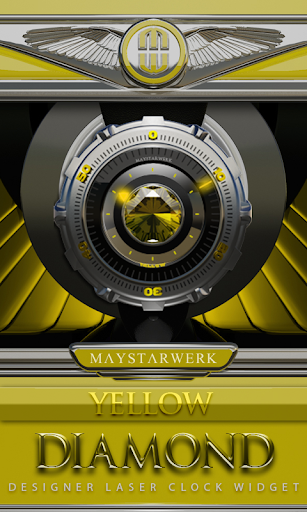 Clock Widget Yellow Diamond