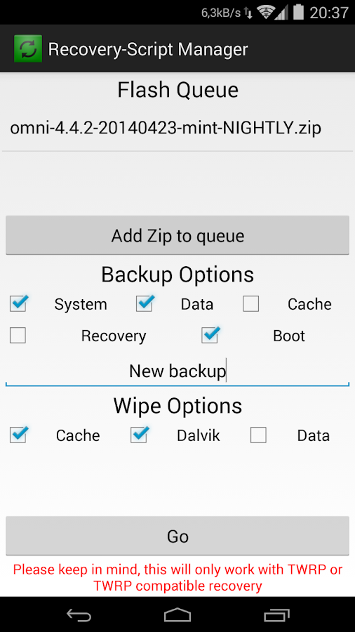 [ROOT] Rashr - Flash Tool - screenshot