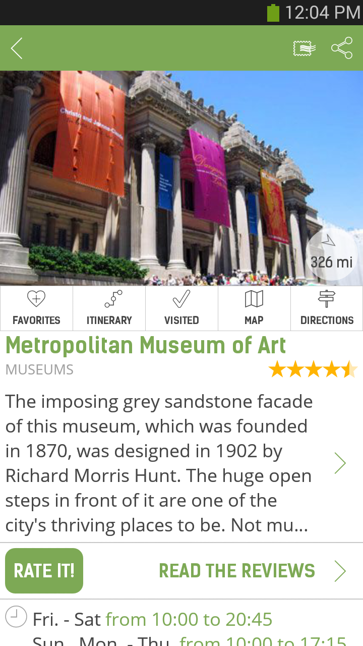New York Travel Guide – mTrip Screen 2