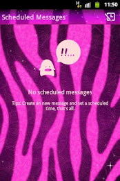 Pink Zebra GO SMS Theme poster 4