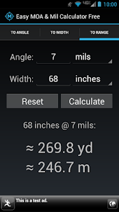 Lastest Easy MOA & Mil Calculator Free APK for Android