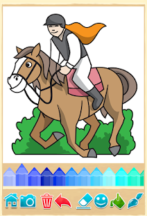 Cheval Jeu de Coloriage Screen 3