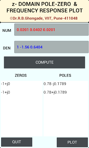z-Domain Pole-Zero Plot