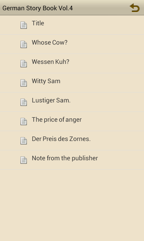 Android application Learn German by Story Book V4 screenshort