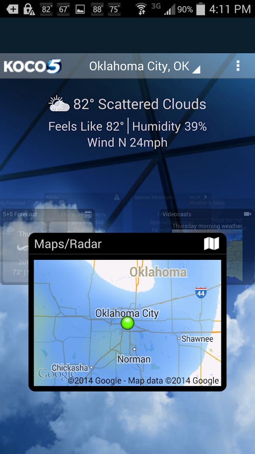 Android application KOCO Weather screenshort