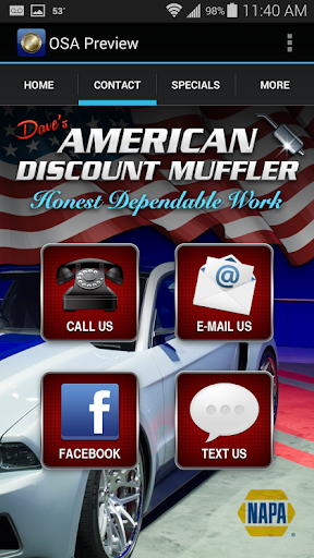 【免費商業App】Daves American Muffler-APP點子