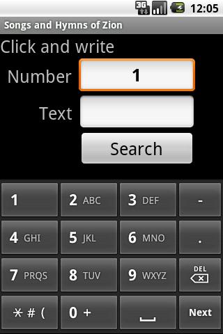 Android application Songs and Hymns of Zion screenshort