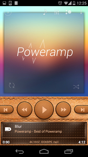 Poweramp skin Brown Leather