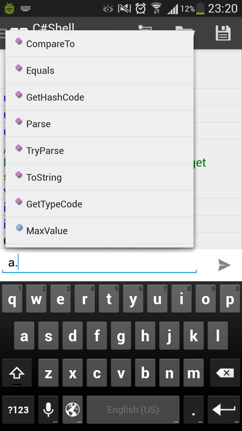 C# Shell (Compiler REPL) Screen 3