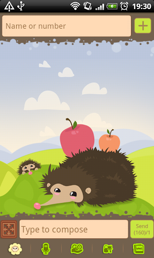 GO SMS Pro Hedgehog Theme