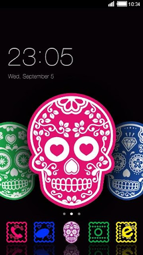 【免費個人化App】DÍA DE MUERTOS ANDROID THEME-APP點子