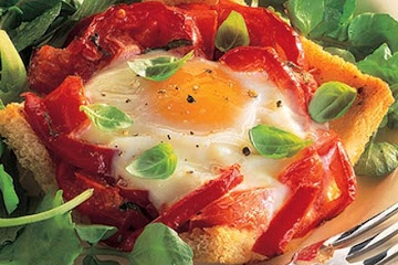 Crunchy baked eggs