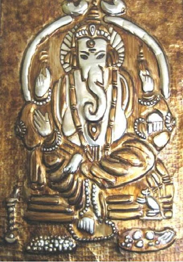 Metal Emboss painting-Lord Ganesha