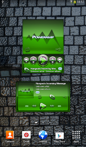 Poweramp widgetpack Green Glas
