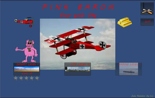 Pink Baron Pig fly Fokker