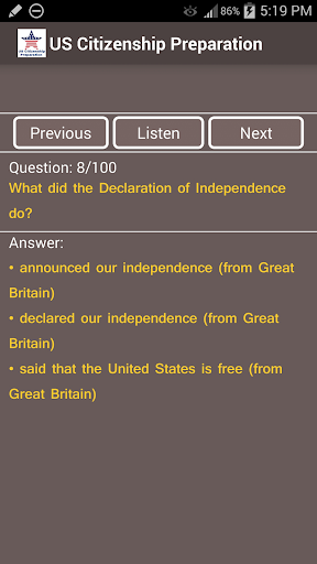 【免費教育App】US Citizenship Preparation-APP點子