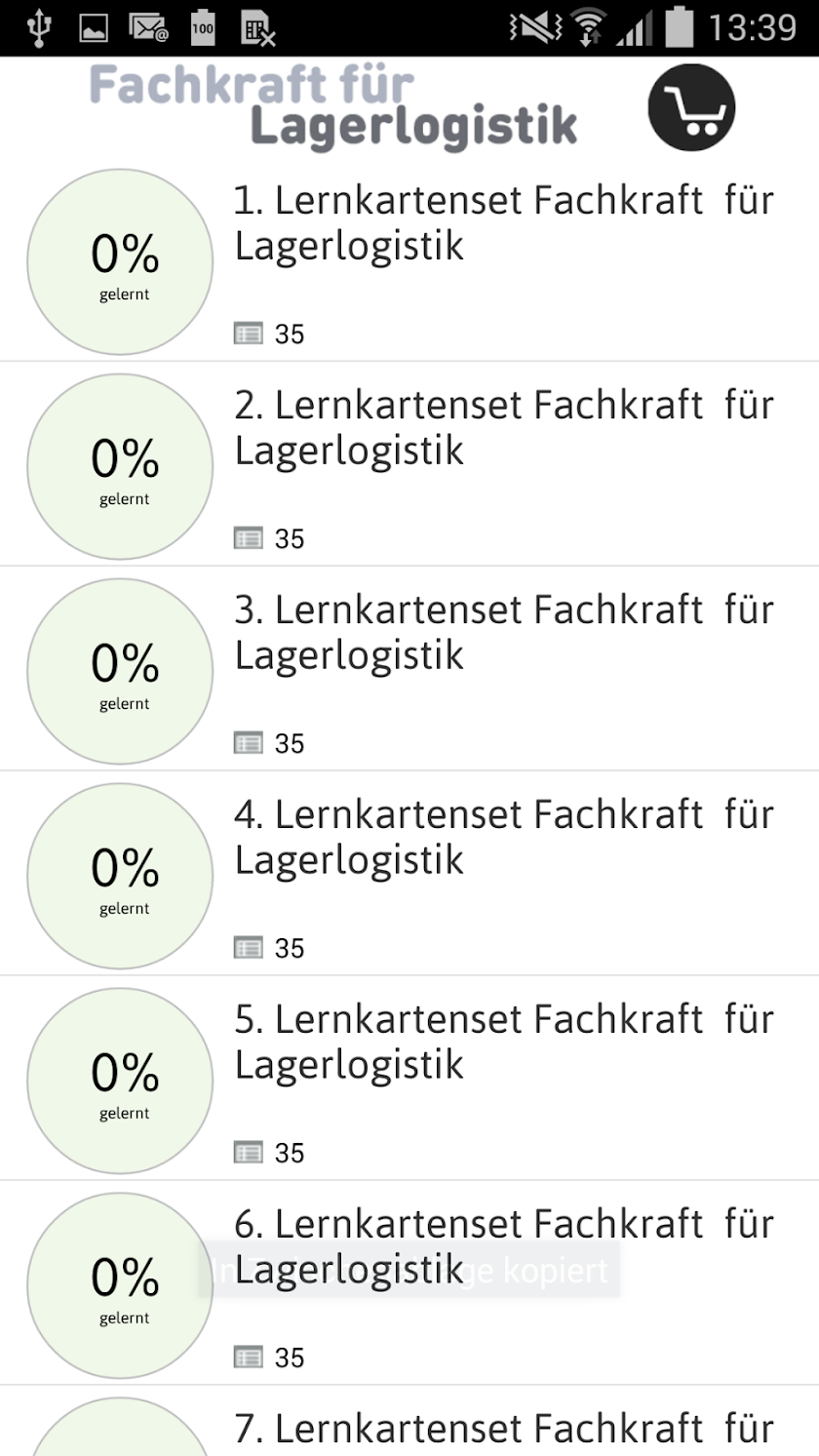 Lagerlogistik Prüfung Screen 2