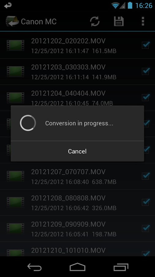 Canon Movie Converter - screenshot