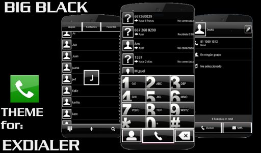 ExDialer Theme BIG BLACK